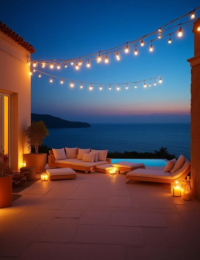 Luxury event setup overlooking the ocean